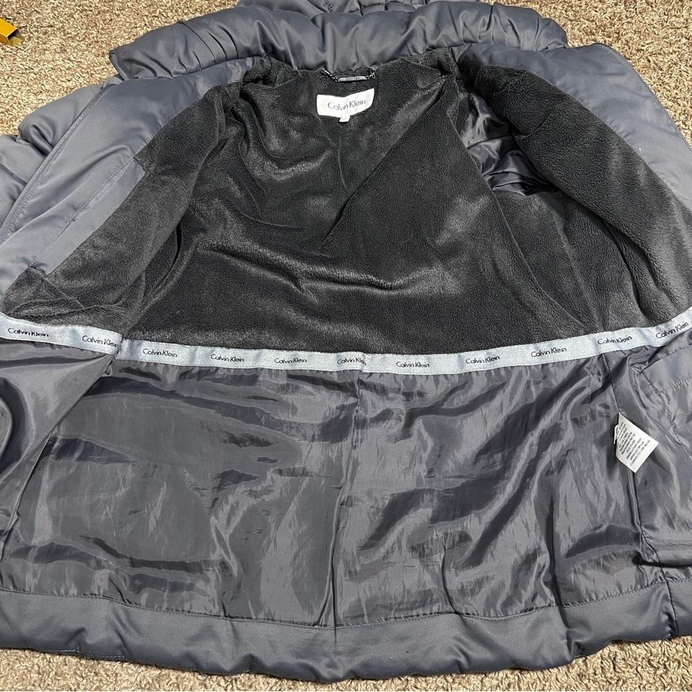 Calvin Klein Gray Down Puffer Jacket Extra Small - Picture 3 of 10
